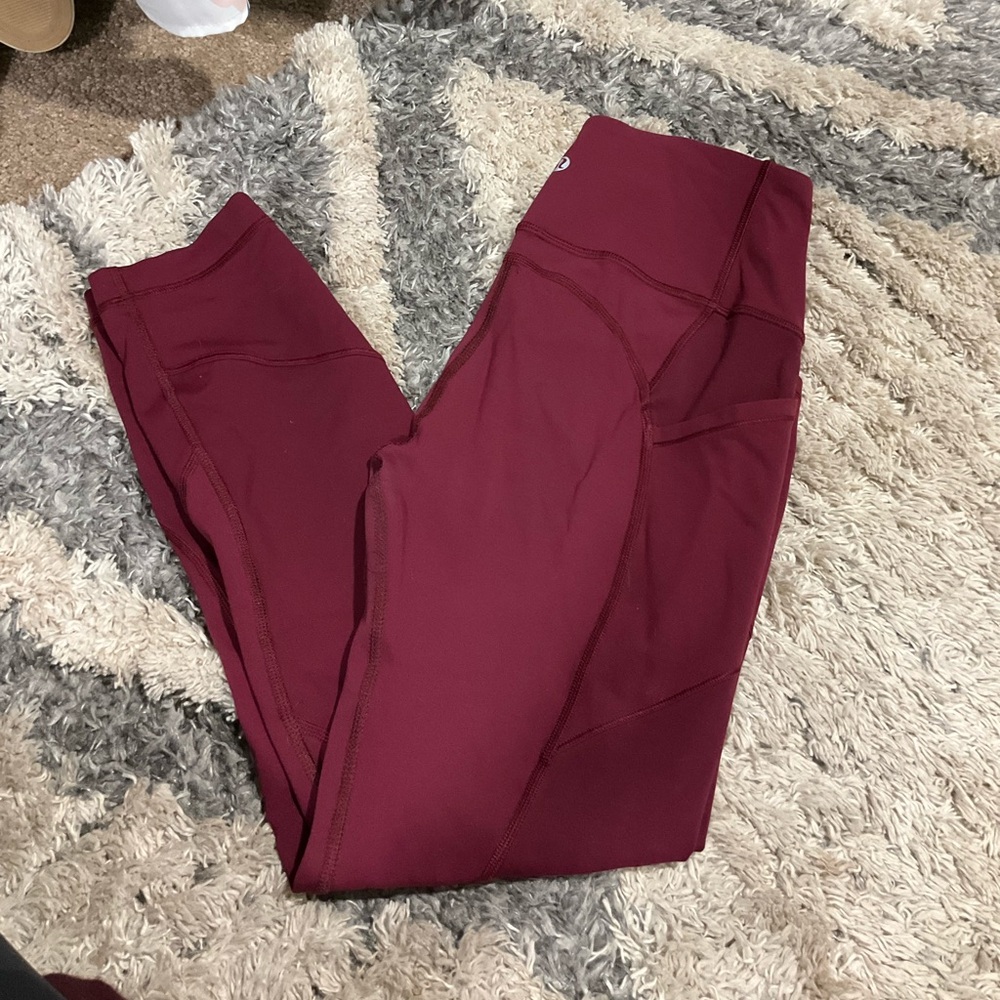 LULULEMON W6AMYS CARD POCKET HIGH RISE CROP LEGGINGS 23” SZ6
